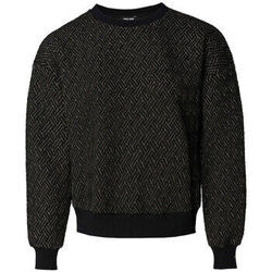 Pull Salsa Sweat EN MOLLETON Textur&eacute; Or et Noir Noir