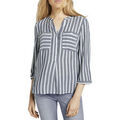 Chemises sur Grenoble : Chemise Tom Tailor Chemisier Off White Navy Vertical Stripe