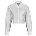 Chemises sur Grenoble : Chemise Calvin Klein Jeans WOVEN LABEL CROPPED SHIRT