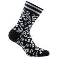 Chaussettes sur Grenoble : Chaussettes Kindy Mi-chaussettes en coton motif panth&egrave;re MADE IN FRANCE Noir