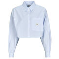 Chemises sur Grenoble : Chemise Calvin Klein Jeans WOVEN LABEL CROPPED SHIRT