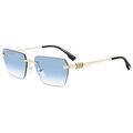 Lunettes sur Grenoble : Lunettes de soleil Dsquared D2 0102/S Lunettes de soleil, Or/Bleu clair, 58 mm Dor&eacute;