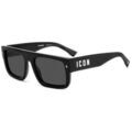 Lunettes sur Grenoble : Lunettes de soleil Dsquared ICON 0008/S Lunettes de soleil, Noir/Gris, 54 mm