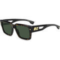 Lunettes sur Grenoble : Lunettes de soleil Dsquared D2 0143/S Lunettes de soleil, Havana/Vert, 53 mm