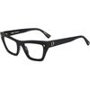 Lunettes de soleil Dsquared D2 0153 Cadres Optiques, Noir, 52 mm