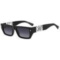 Lunettes sur Grenoble : Lunettes de soleil Dsquared IC&Ocirc;NE 0011/S Lunettes de soleil, Noir/Gris, 54 mm Noir