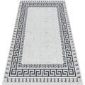 D&eacute;coration sur Grenoble : Tapis Rugsx Tapis ALLURE 1960 Cl&eacute; grecque, cadre - 140x190 cm Blanc 140x190 cm. . Maison & D&eacute;co > Tapis.