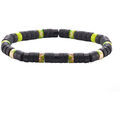 Bracelets Sixtystones Bracelet Perles Heishi Agate Noire Mate -Small-16cm Grenoble