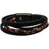 Bracelets Sixtystones Bracelet Heishi Jaspe Gris Mouchet&eacute;-Medium-18cm Noir