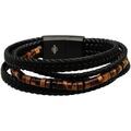 Bracelets Sixtystones Bracelet Heishi Jaspe Gris Mouchet&eacute;-Medium-18cm Noir