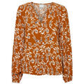 Chemises sur Grenoble : Chemise Ichi CHEMISIER IHSONJA SH - SUGAR ALMOND FLOWER AOP - 36