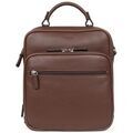 Saccoches / Etuis sur Grenoble : Pochette Hexagona Sacoche bandouli&egrave;re cuir Ref 33912 Chocol Marron