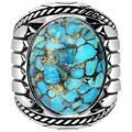 Bijoux Orusbijoux Bague Turquoise Indiana Argent Argent&eacute;