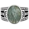 Bijoux Orusbijoux Bague Homme Ethnique Labradorite Argent Argent&eacute;