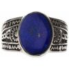 Bijoux Orusbijoux Bague Homme Ethnique Lapis Argent Argent&eacute;