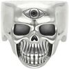 Bijoux Orusbijoux Bague T&ecirc;te De Mort Pure Skull Cyclope Argent Argent&eacute;
