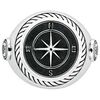 Bijoux Orusbijoux Chevali&egrave;re Homme Rose Des Vents Argent Argent&eacute;