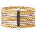 Bijoux Orusbijoux Bague Argent Multi-anneaux Semainier Dor&eacute; Rhodi&eacute; Argent&eacute;