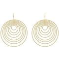 Boucles oreilles Orusbijoux Boucles D'oreilles Argent Dor&eacute; Diamant&eacute; Arianna Dor&eacute; Grenoble