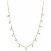 Collier Orusbijoux Collier Argent Dor&eacute; Petites Goutte Perles Turquoise Bleu