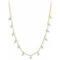 Collier Orusbijoux Collier Argent Dor&eacute; Petites Goutte Perles Turquoise Bleu