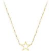 Collier Orusbijoux Collier Argent Dor&eacute; &eacute;toile Et Pierre De Lune Blanche Dor&eacute;