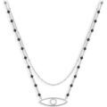 Collier Orusbijoux Collier En Argent Oeil Orus Et Pierre Noire Argent&eacute; Grenoble