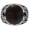 Bijoux Orusbijoux Bague Homme Argent Onyx Jungle Argent&eacute;