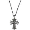 Collier Orusbijoux Collier Homme Argent Grande Croix Rock Argent&eacute;