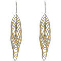 Boucles oreilles Orusbijoux Boucles D'oreilles Rhodi&eacute; Argent Dor&eacute; Spirales Diamant&eacute;es Dor&eacute;