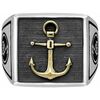 Bijoux Orusbijoux Chevali&egrave;re Homme Argent Ancre Marine Dor&eacute; Homme Argent&eacute;