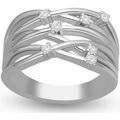 Bague Orusbijoux Bague Sertie Argent&eacute;e Entrelac&eacute;e Argent&eacute; Grenoble