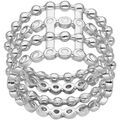 Bague Orusbijoux Bague Argent&eacute;e Multi Anneaux De Cercles Sertis Argent&eacute; Grenoble