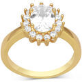 Bague Orusbijoux Bague Solitaire Oval Dor&eacute;e Dor&eacute; Grenoble