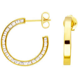 Boucles oreilles Orusbijoux Cr&eacute;oles Rondes Dor&eacute;es Diam&egrave;tre 25mm Dor&eacute;
