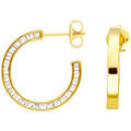 Boucles oreilles Orusbijoux Cr&eacute;oles Rondes Dor&eacute;es Diam&egrave;tre 25mm Dor&eacute; Grenoble