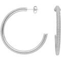 Boucles oreilles Orusbijoux Grandes Cr&eacute;oles Argent&eacute;es 50mm Argent&eacute; Grenoble