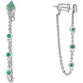 Boucles oreilles Orusbijoux Boucles D'oreilles Argent&eacute;es Chaines Et Pierres Argent&eacute; Grenoble
