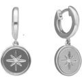 Boucles oreilles Orusbijoux Boucles D'oreilles Argent&eacute;es Rose Des Vents Argent&eacute; Grenoble
