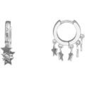 Boucles oreilles Orusbijoux Boucles D'oreilles Argent&eacute;es &eacute;toiles Argent&eacute; Grenoble