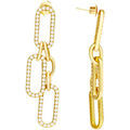Boucles oreilles Orusbijoux Boucles D'oreilles Dor&eacute;es Chaine Ovale Dor&eacute; Grenoble