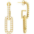 Boucles oreilles Orusbijoux Boucles D'oreilles Dor&eacute;es Mailles Ovales Serties Dor&eacute; Grenoble