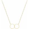 Collier Orusbijoux Collier Argent Dor&eacute; Double Rond Et Pierre Amethyste Dor&eacute;