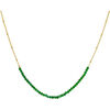 Bijoux Orusbijoux Collier Cha&icirc;ne Argent Dor&eacute; Avec Perles De Onyx Vert Dor&eacute;