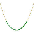 Femmes sur Grenoble : Bijoux Orusbijoux Collier Cha&icirc;ne Argent Dor&eacute; Avec Perles De Onyx Vert Dor&eacute;