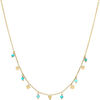 Bijoux Orusbijoux Collier Argent Dor&eacute; Pampilles De Forme G&eacute;om&eacute;trique Et Bleu