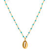 Collier Orusbijoux Collier Chaine En Argent Dor&eacute; Avec Pierres Naturelles Bleu