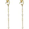 Bijoux Orusbijoux Boucles D Oreilles Argent Dor&eacute;e Barrettes Et Perles Dor&eacute;