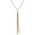 Collier Orusbijoux Collier Argent Dor&eacute; Pompon Et Perles Naturelles Blanches Dor&eacute; Grenoble