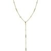 Bijoux Orusbijoux Collier Argent Dor&eacute; Cravate Barrettes Et Perles Naturelles Dor&eacute;